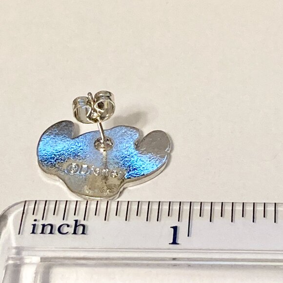 Disney Lilo & Stitch Christmas Earrings Santa Hat Holiday Silver Tone Posts - Picture 8 of 8